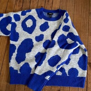 Aqua Animal Print Sweater